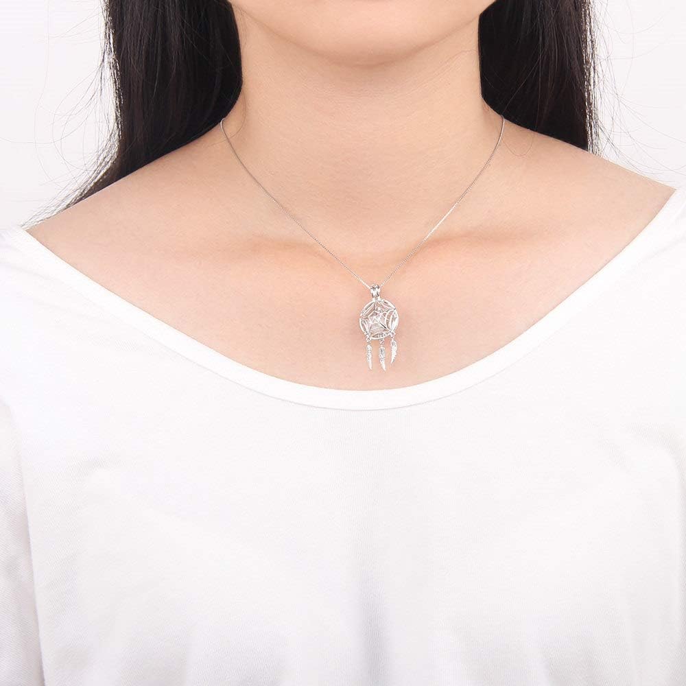 Dream Catcher Cage Pendants for Pearl Jewelry Making Sterling Silver, Design Cage Pendants for Women - Image 6