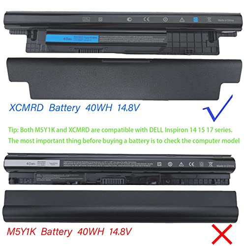 40Wh Xcmrd Laptop Battery For Dell Inspiron 15 3000 Series 3521 3531 3537 3541 3542 15R 5537 5521 17R 17 3721 3737 5737 5721 14R 14 3421 3437 5421 5437 7447 Latitude 3440 3540 Vostro 2421 2521 P28F #TOP3
