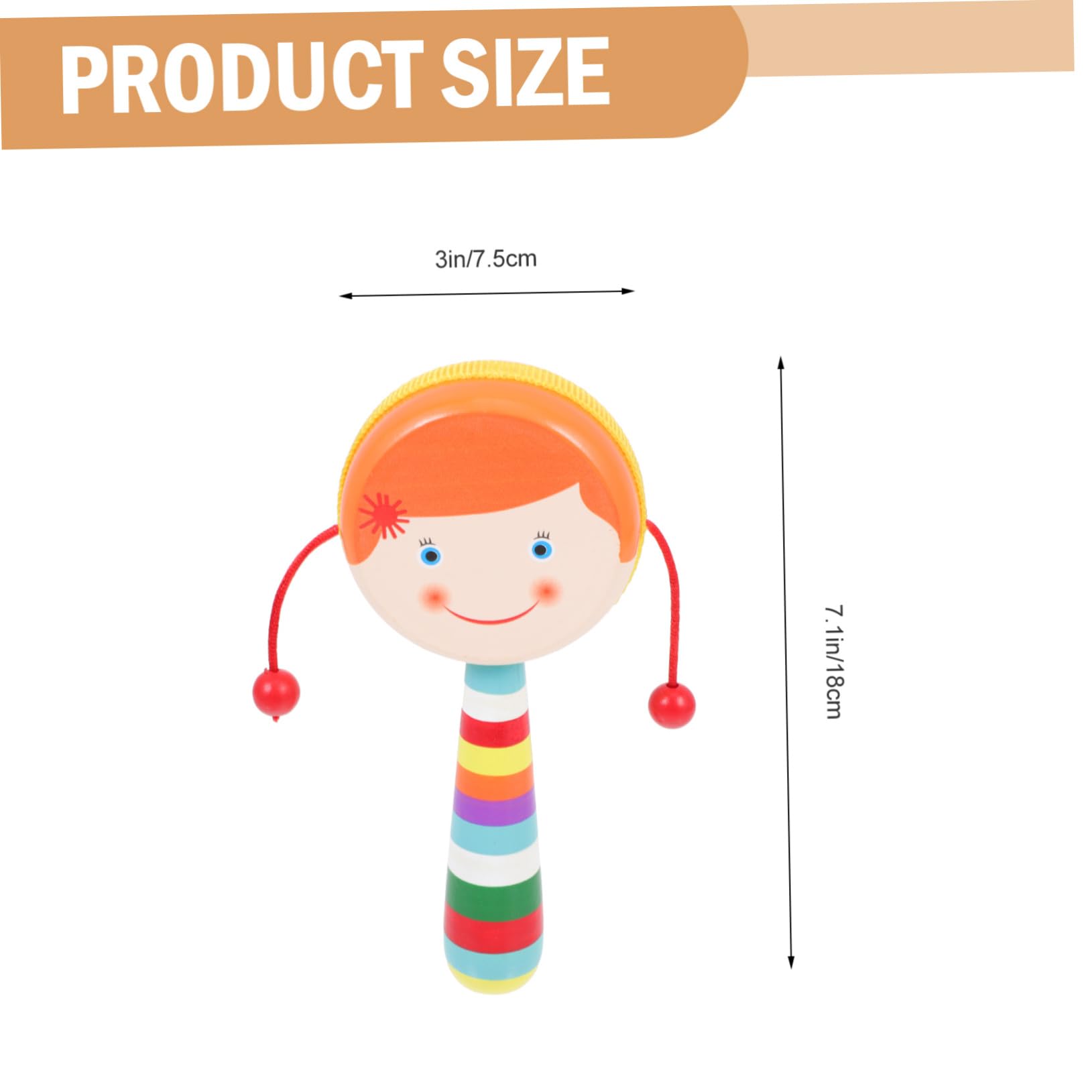 HEMOTON 4Pcs Rattle Drum Plaything for Boy Girl Hands Cognitive Musical Mixed Styles for Interactive Learning and Sensory Development