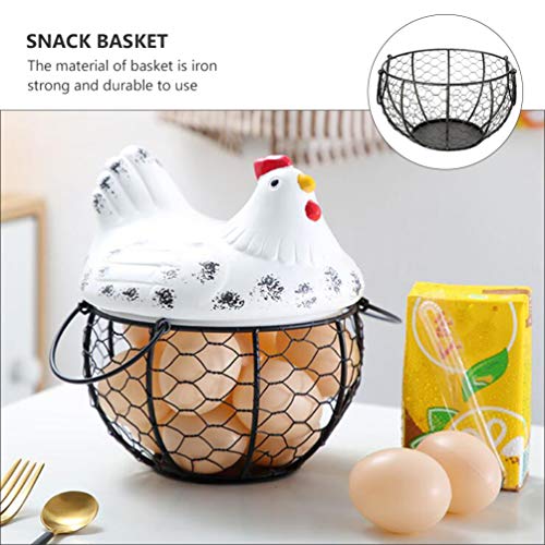 Cabilock Wire tigela de frutas vegetais, cesto para ovos de cozinha, lanches e vegetais