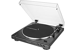 Audio-Technica AT-LP60XBT Features Automatic Bluetooth Connectivity, Sleek black design, 33-1/3 and 45...