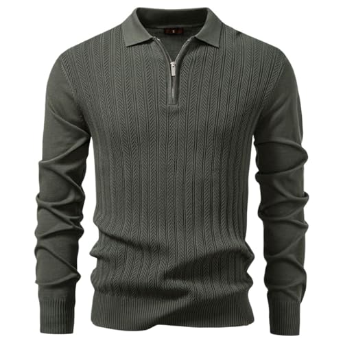Pull en tricot homme demi-fermeture éclair : fini le froid au bureau cet hiver