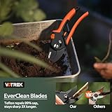 VOTREK 8.5" Bypass Garden Secateurs for Weak Hands,【Patented Stepless Handle Opening】 Professional Pruning Shears, Heavy Duty Pruners Gardening Scissor for Branch Plant Flower, 【SK5 Steel Blades】 - Image 7