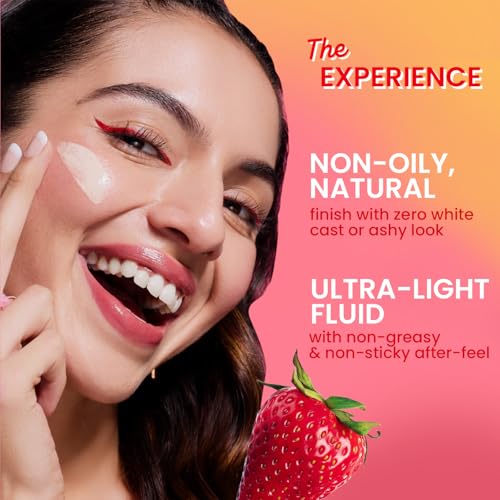 Image of Dot & Key Strawberry Dew Tinted Sunscreen SPF 50+ Pa++++ - 03 Sand In- Vivo Tested | For Daily Wear, Brightens & Protects Skin, Ultra-light, Blends Easily, With Niacinamide, Natural Finish, Non-Greasy, Non-Sticky | 50ml