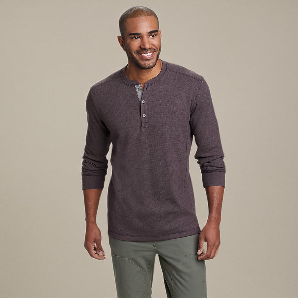 Eddie Bauer Mens Classic Fit Favorite Long-Sleeve Thermal Henley Shirt - Image 3