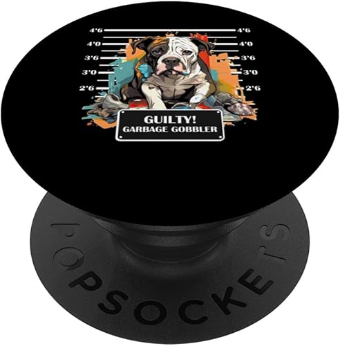 Miniatura 1 de American Bulldog Mug Shot Funny Bully Dog PopSockets Standard PopGrip