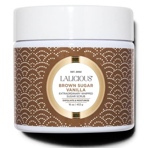 LALICIOUS Brown Sugar Vanilla Sugar Scrub, Exfoliating Body Scrub...