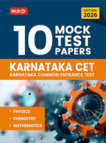 Image of MTG Karnataka CET 10 Mock Tests Papers For 2026 Exam with Detailed Solutions | KCET Model Test & Practice Papers Book - Physics, Chemistry & Mathematics (As Per Syllabus & Pattern)