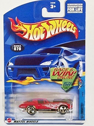 mattel hot wheels 070 red 63 corvette miniatura 2
