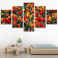SIGNWIN 5 Panel Canvas Wall Art Modern Art for Home Decorations Ready to Hang - 60