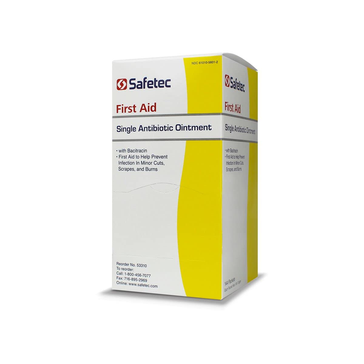 Safetec Antibiotic Bacitracin Ointment 9 g Pouch 144 ct Box 12 Boxes case