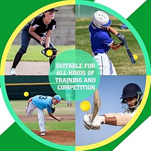 Junkin 50 Pack 9 Inch Baseball Pitching Machine Bulk Dimpled Softballs Practice Foam Sport Softballs Pitching Machine Yellow Softballs Baseball for Hand-Eye Coordination Hitting Fielding Practice Junkin 50 Pack 9 Inch Baseball Pitching Machine Bulk Dimpled Softballs Practice Foam Sport Softballs Pitching Machine Yellow Softballs Baseball for Hand Eye Coordination Hitting Fielding Practice