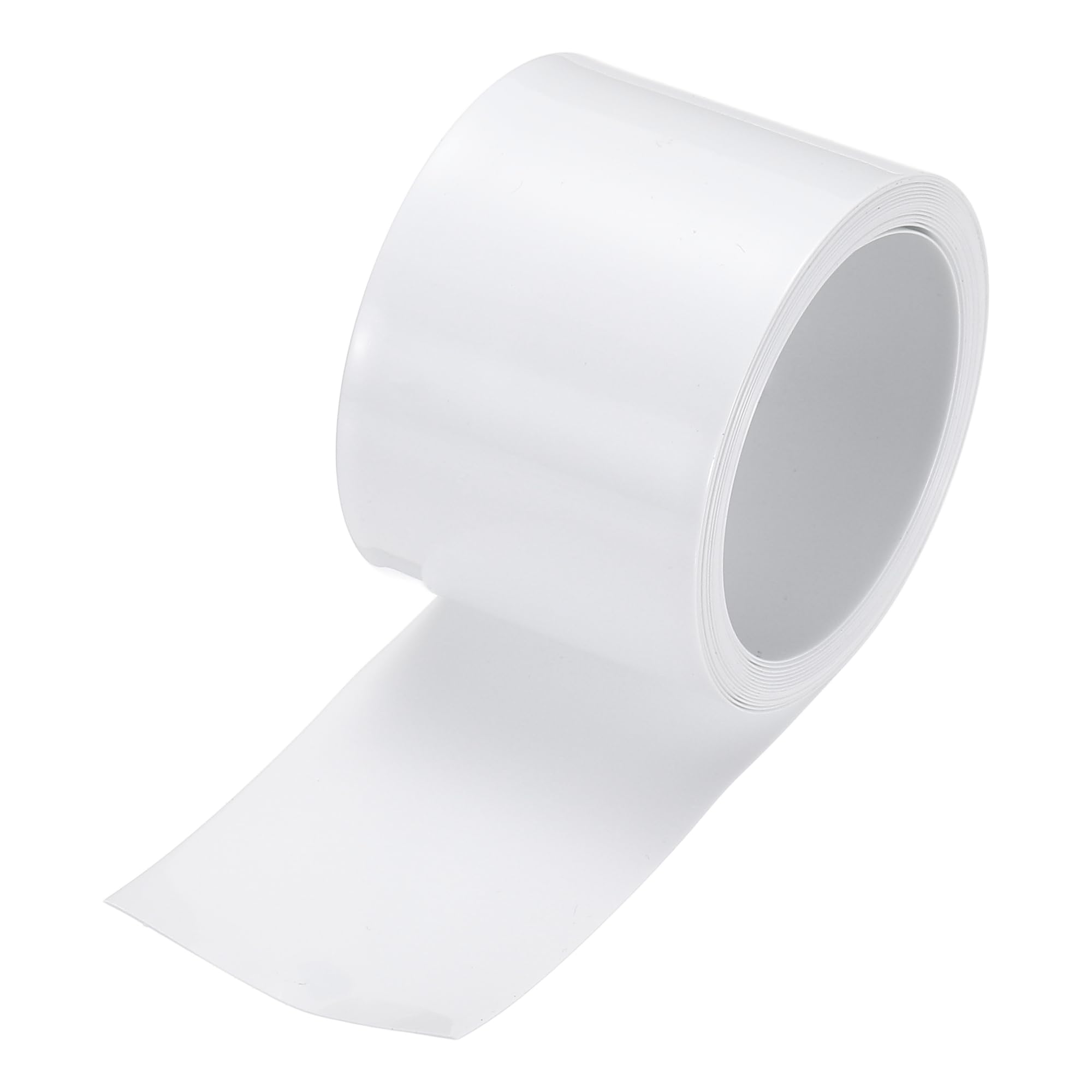 sourcing map Gaine thermorétractable plate en PVC pour batterie 2,5 m de diamètre et 43 mm de diamètre, 2,4 m, blanc