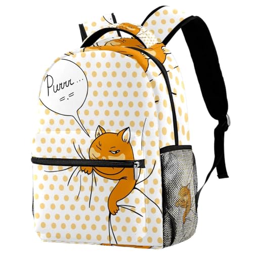 Sac à dos chat orange mignon, le cadeau de rentrée idéal pour ados