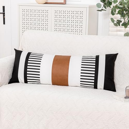 Vfuty Long Body Lumbar Decorative Pillow Cover 14x36 Rectangle Boho