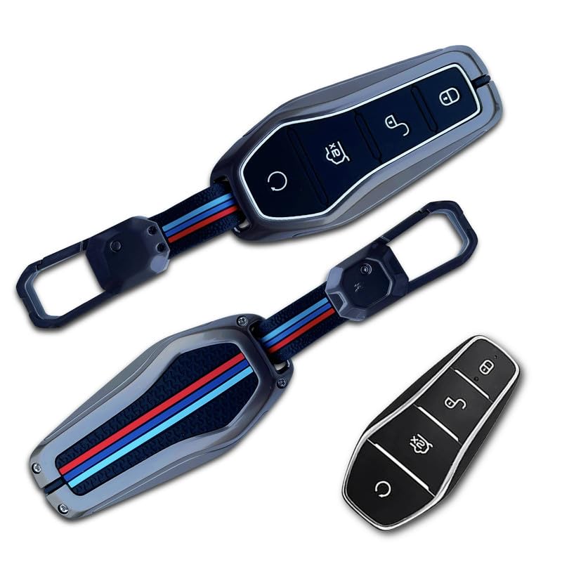 Image of NEODRIFT 'KeyShield' Car Key Cover for BYD Atto-3 (Shape 1, 04 Buttons) (Durable, Stylish, and 360 Protection)