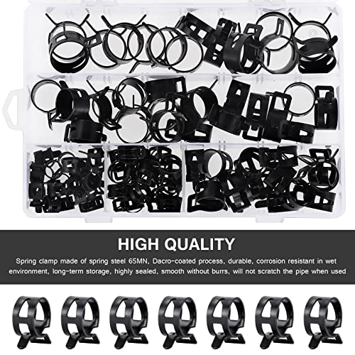 Knpwer 90 Pcs Fuel Line Hose Clips Water Pipe Air Tube Silicone Vacuum Hose Clamp Fastener 5 Sizes,with a Hose Clamp Pliers - Image 3
