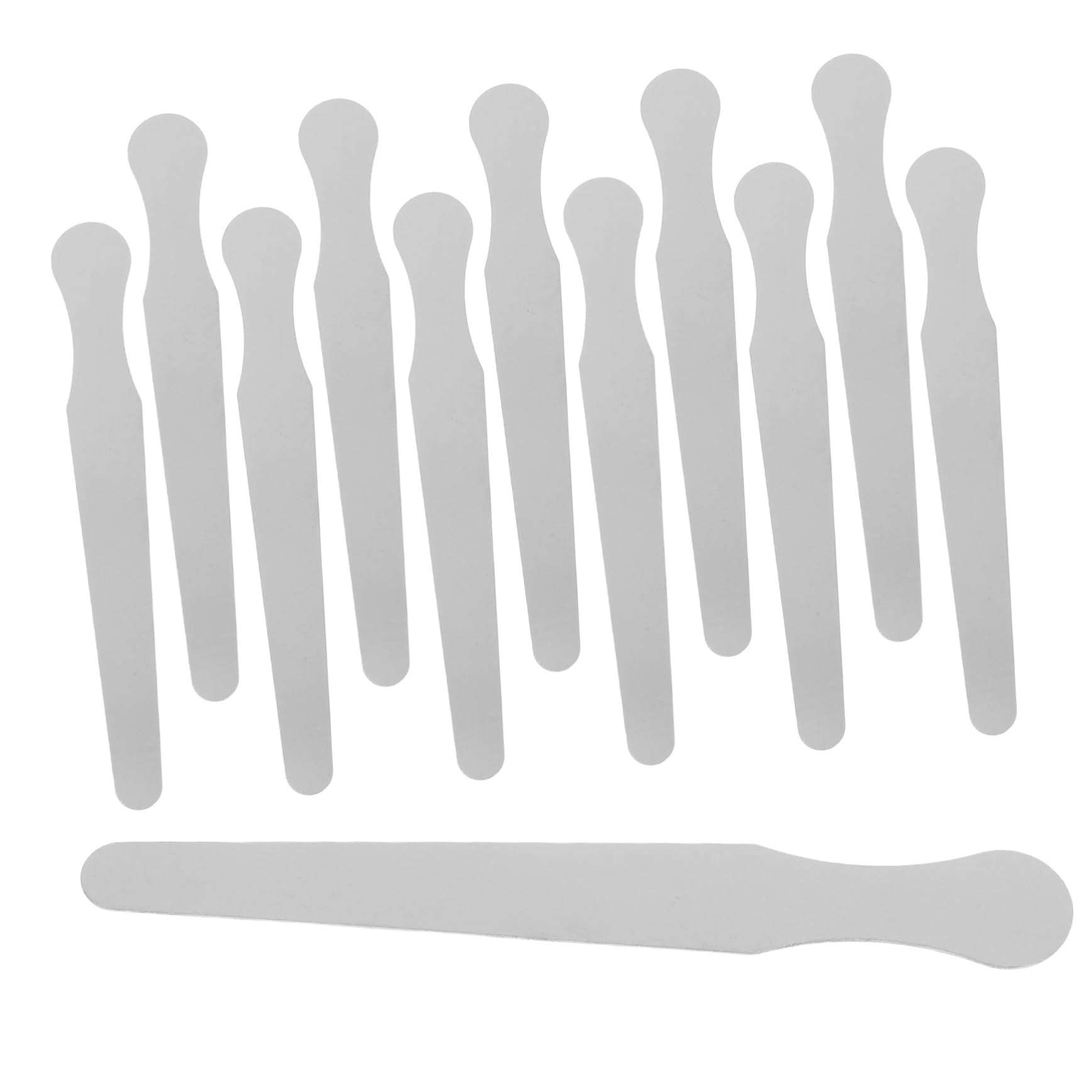 12pcs Stainless Steel Tongue Press Sticks for Boy Girls Oral Muscle Training Tongue Scraper for Safe Mouth Exerciser