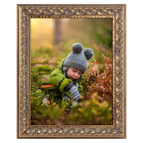 Golden State Art 8.5x11 Bronze Color Photo Frame Real Glass