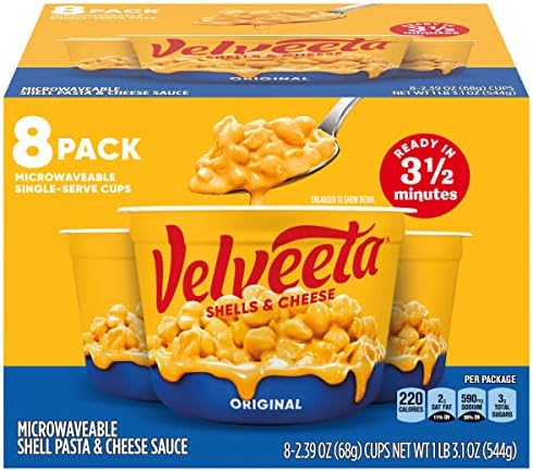 Velveeta Original Microwavable Shells & Cheese Cups 8-2.39 oz cups