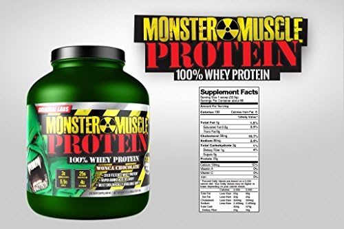 Colossal Labs Monster Muscle Protein - 100% Cold Filtered Whey Protein - Rapid Amino Acid Delivery - Natural Vanilla for a Rich Flavor - 5 Pound Tub, 68 Servings by Colossal Labs