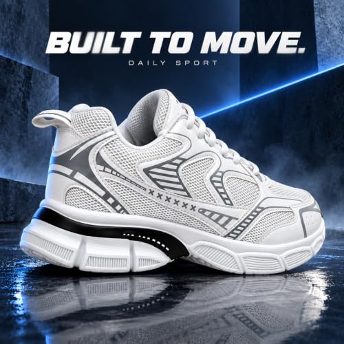 Image of Cruiser Men's Athletic Sneakers | Striped Side Panel Chunky Shoes | Multi Panel Layered Cushioned Midsole Sneaker | Flexible Walking & Everyday Comfort Sneakers | Everyday Fashion Sneakers (2656)