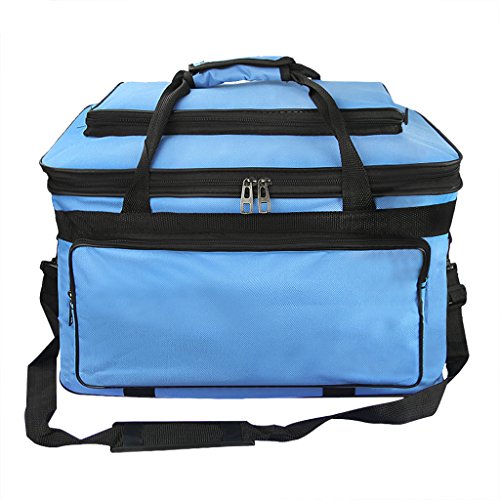 Image of Starsouce Large Capacity Art Supply Organizer Tote Bag - Padded Craft Storage with Adjustable Shoulder Strap, Foldable Travel Caddy for Brushes, Markers, Sketchbook, Watercolor Palette & More
