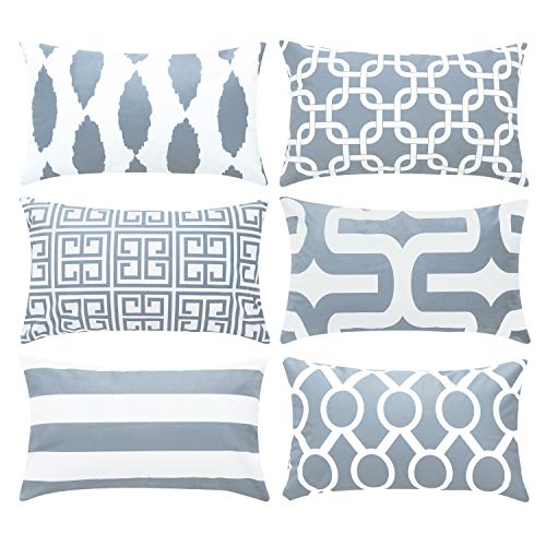 Topfinel Fundas Cojines Cojín Lumbar Lona Almohadas