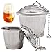 Filtro de té de Acero Inoxidable,RoadLoo 2piesza Infusor de Té Suelto Plateado Cesta de té Reutilizable para Infusionar Bola Infusora Colador y Filtro para Tazas de Té Café Ollas con Malla Extrafina