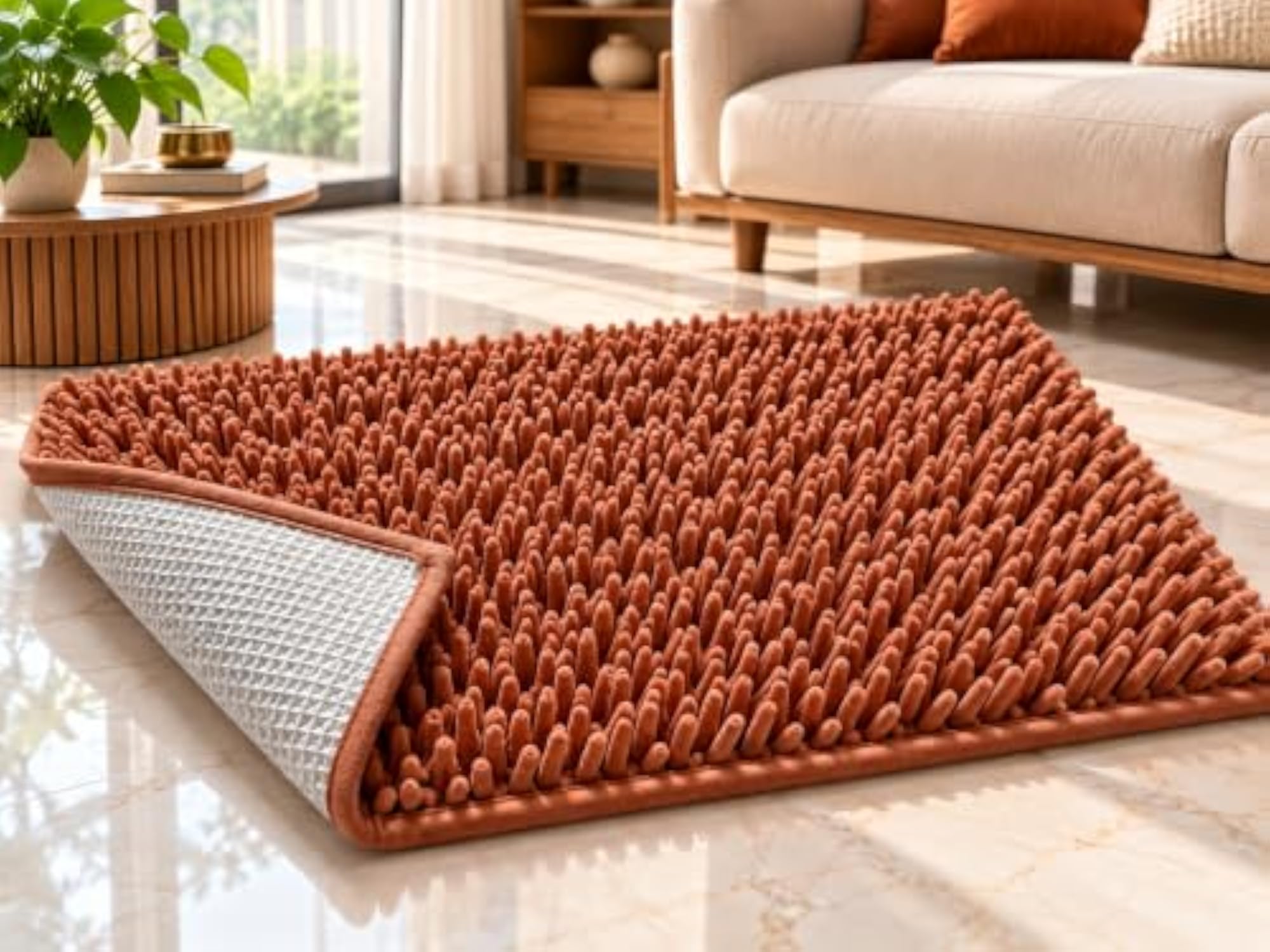Luxury Chenille Doormat Plush Microfiber Floor Mat for Home