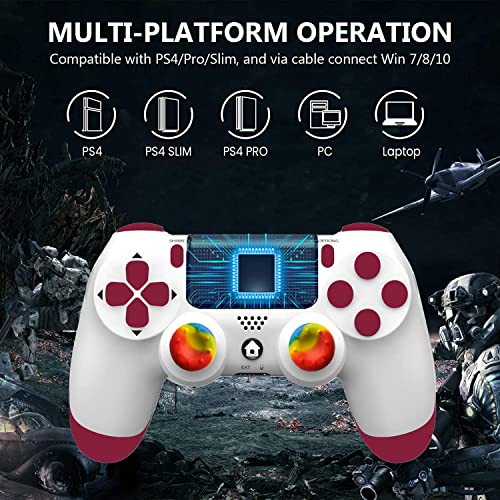 Wireless Controller für PS4, Game Controller Joystick mit Dual Vibration/6-Achsen Gyro Sensor/Audio Funktion, für PS4/Pro/Slim/PC - Image 8