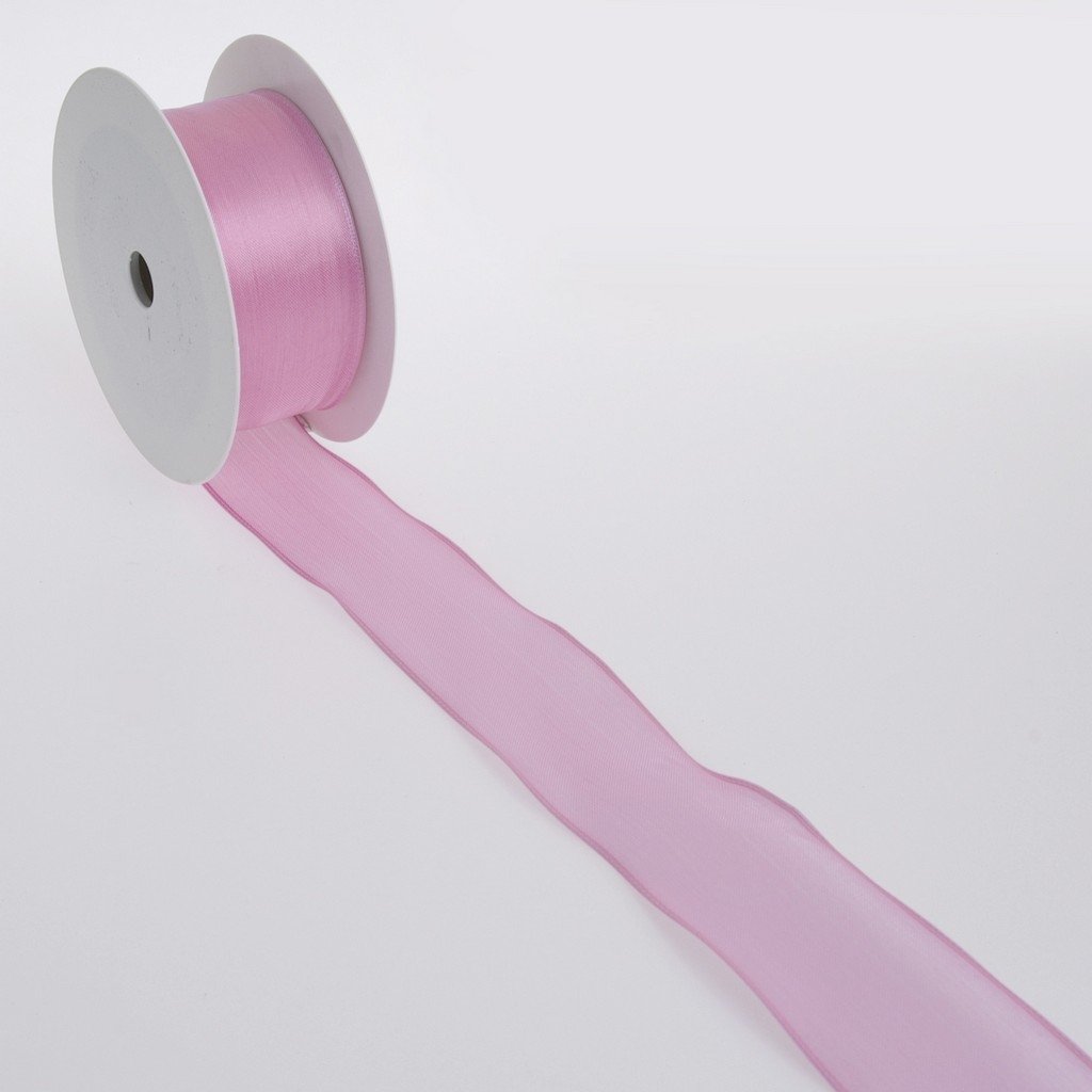 Cinta rosa con alambre decorativa para centros de mesa y decoracion de eventos romanticos