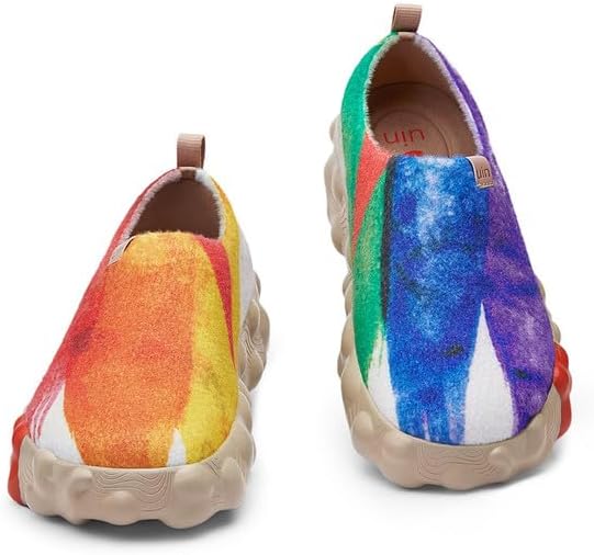 UIN Women's Fashion Sneakers Slip On Walking Art Travel Shoes Toledo Ⅵ Rainbow Crush 2 - Image 8