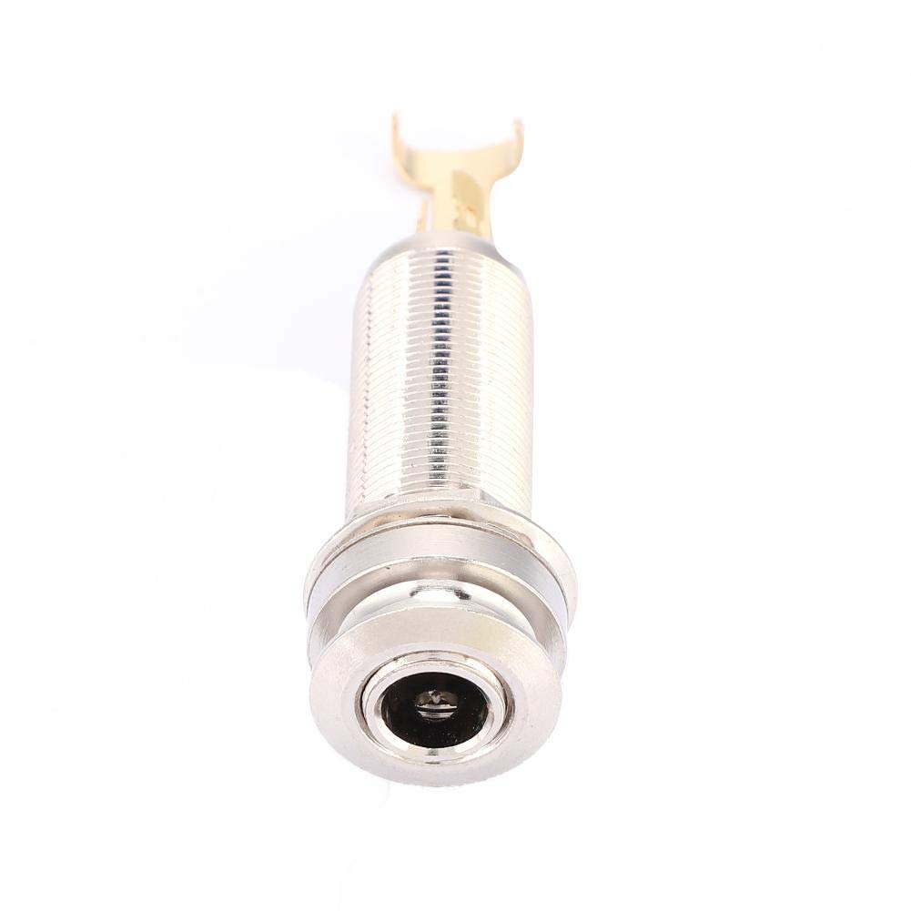 Endpin Jack, Embout stéréo jack en cuivre pour guitare électrique Ukulele (longueur 57mm)