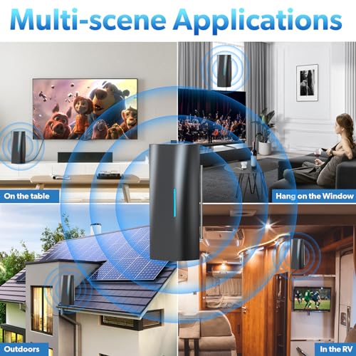 TV Antenna, Antenna for Smart TV, Digital TV Antenna Indoor with Adujustable Amplifier Signals Booster, Support 8K 4K 1080P for All TVs