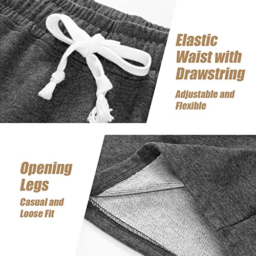 Dr.cyril Mens 5.5" Athletic Workout Shorts Cotton Lounge Shorts Elastic Waist Gym Joggers Sweat Shorts (Xl, Dark Grey) #TOP3