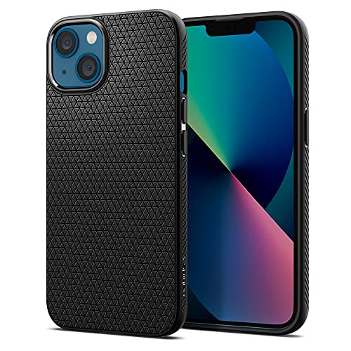Spigen Funda Liquid Air Compatible con iPhone 13 Mini - Negro Mate