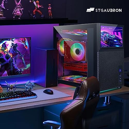 STGAubron Gaming PC Computer Desktop, Intel Core i7-11700KF up to 5.0G, 32G DDR4, 2T SSD, GeForce RTX 3060 12G, 600M WiFi, BT 5.0, RGB Fan x6, Windows 11 Home - Image 4