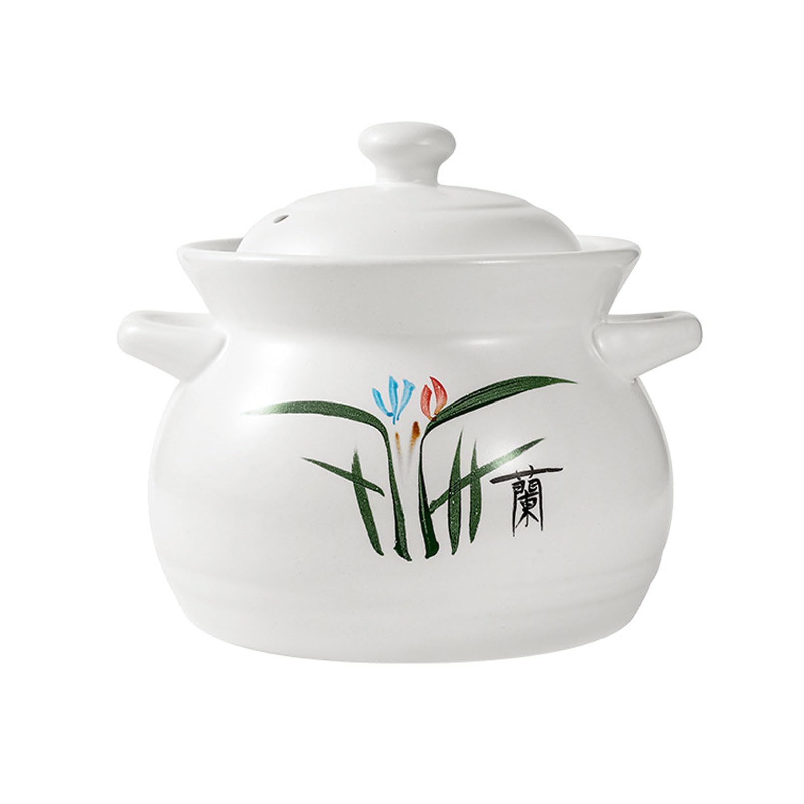 Cazuela De Gas De Gran Capacidad,Olla De Barro De Cerámica con Tapa,Resistente y Gran Capacidad,Fácil de Limpiar para Cocinar En Casa,para Guisos,Sopas Y Cocción Lenta,3.5L/6L