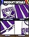JenPen Women's Cheerleader Costume Halloween High School Cheerleading Outfit Musical Cheer Uniform Hair Bow Pom Pom(Purple,M)