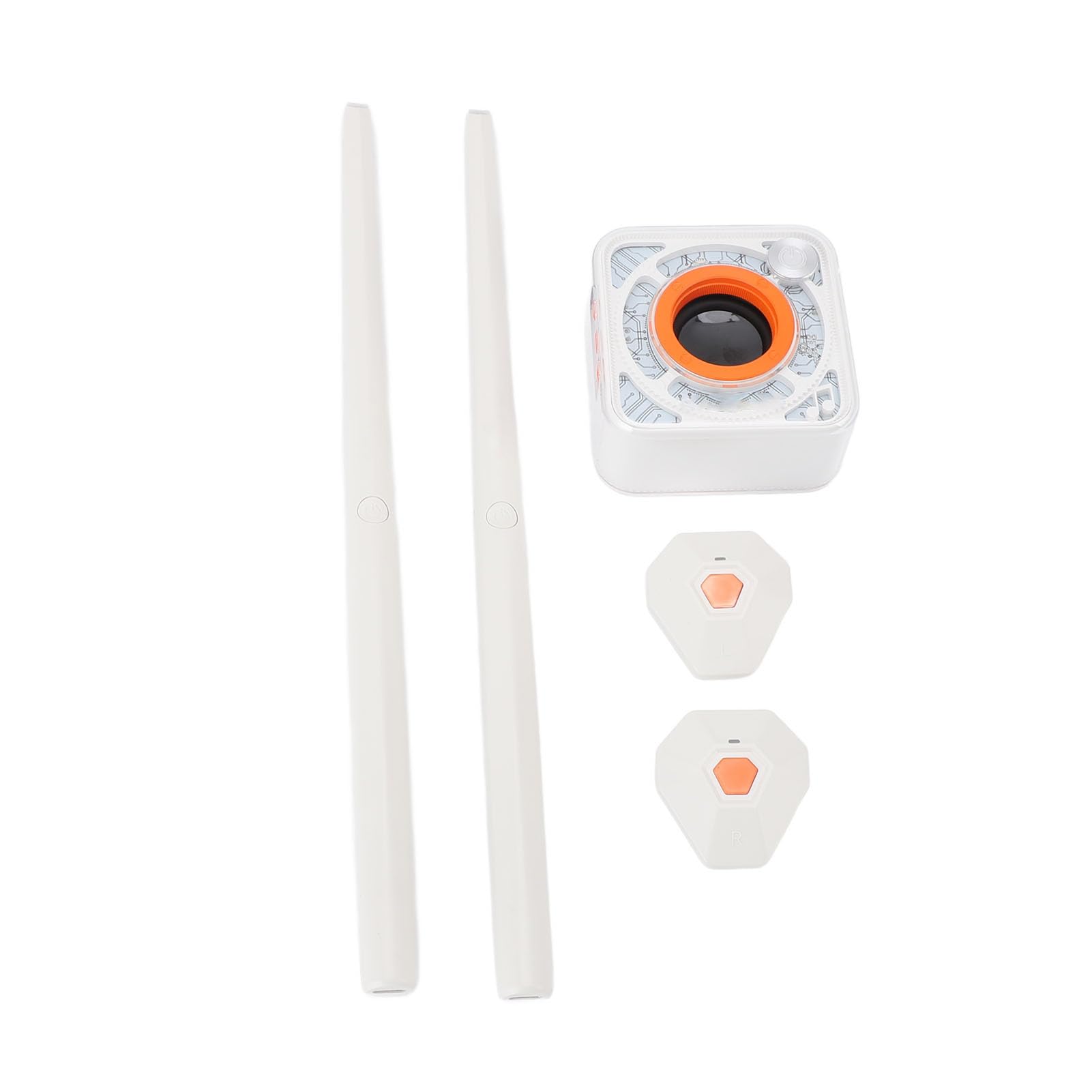Generic Somatosensory Air Drum Kit Set di Batteria Portatile con Rilevamento del Movimento 3D per realtà Virtuale per la Casa All'aperto, Materiale ABS Leggero, Piacevole Esperienza di Gioco
