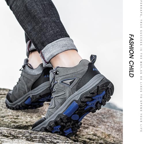 Men's Outdoor Lightweight Breathable Orthopedic Hiking Shoes,Comfortable Trekking Work Shoes for All Season,Waterproof Non-Slip Rubber Outsole4