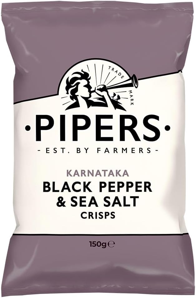 Pipers Kettle chips Karnataka Black Pepper & Sea Salt - 150g