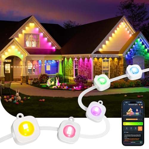 Linkind Outdoor Eave Lights for Easter Lights,100ft with 72 Triple-LED,AI Lighting, RGBTW Smart...