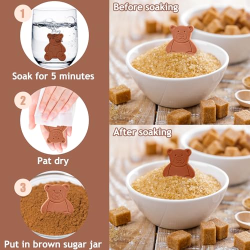 2PCS Terracotta Brown Sugar Keeper Bear Brown Sugar Saver and Softener - image 6