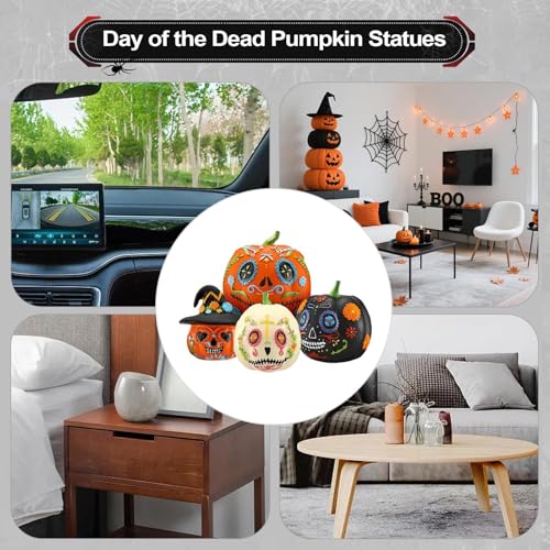Figurine de citrouilles d Halloween modèle effrayant et déco de bureau empilable - 5