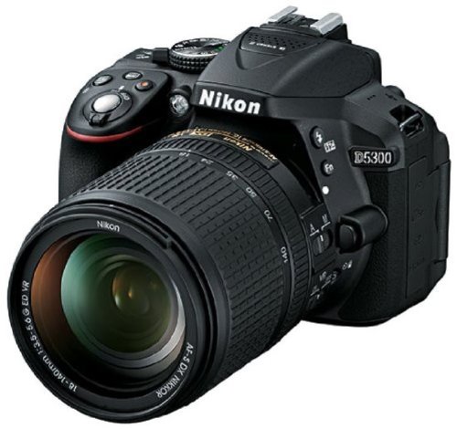 Image of Nikon D5300 24.2 MP Digital SLR Camera (Grey) with 18-55 VR Kit Lens, 8GB Card and Camera Bag