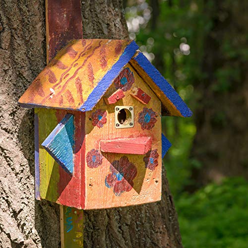 Ripeng Metal Bird House Guard With Copper Portal For Eastern Bluebird Houses 1 1/2 Inch Opening (2 Pieces) #TOP2