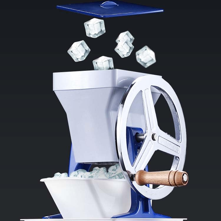 Tritaghiaccio manuale, con manovella, con capacità di 2 kg, facile da pulire, design multi-parte per bar, cocktail, coni di neve, cucina, per uso commerciale e domestico