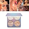 Highlighter Powder Palette, Shimmer Highlighters Makeup Iluminador, Great Long Lasting Waterproof, Glow Bronzer Highlighter Powder